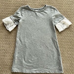 Heather Gray dress embroidered detail